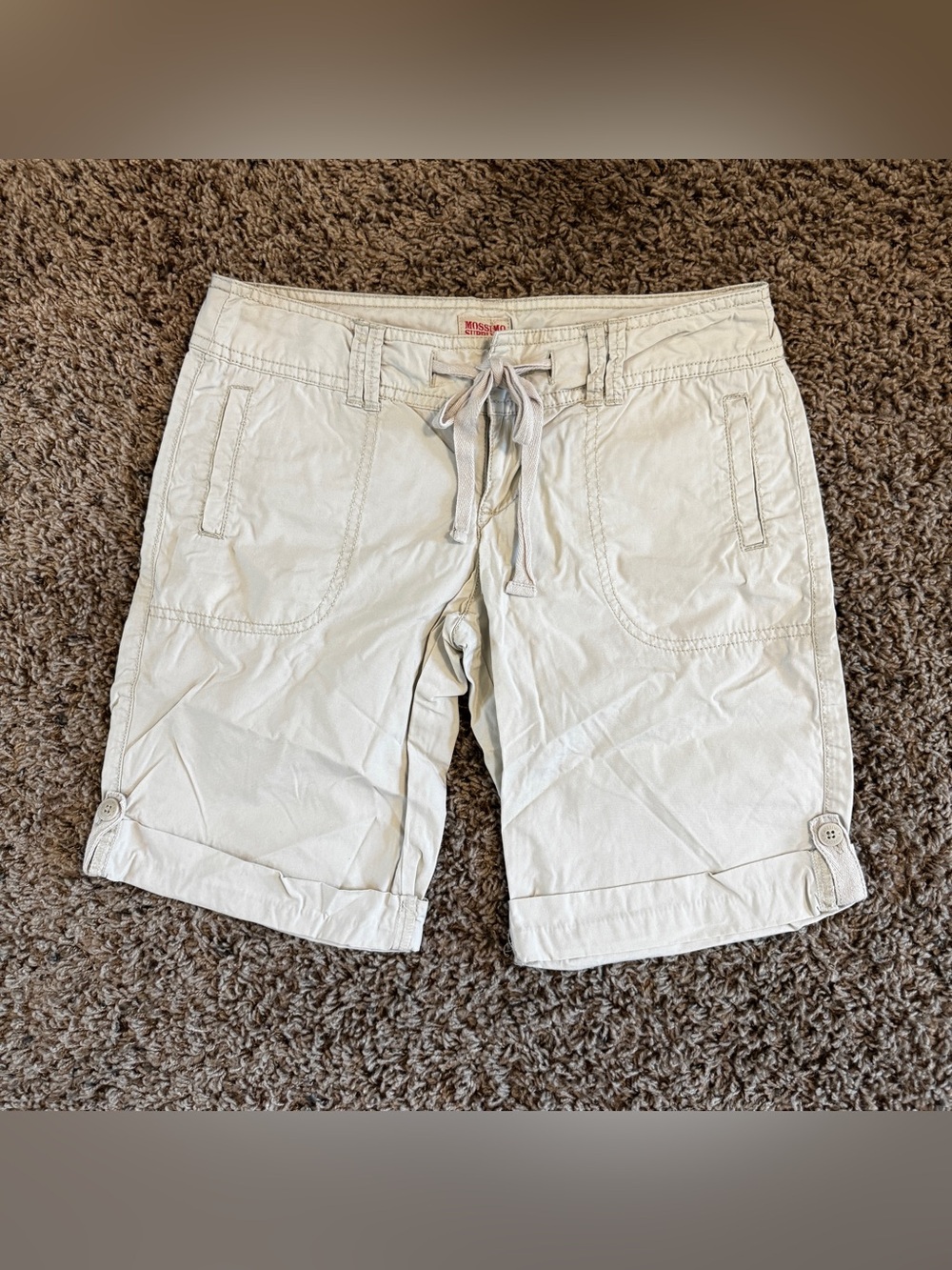 Y2K Mossimo Supply Co. Cream Drawstring Shorts